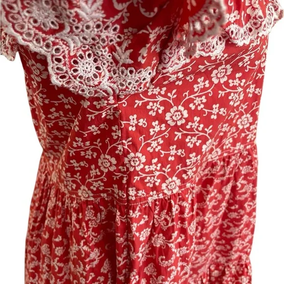 ULLA JOHNSON Leonie Floral Lace Ruffle Dress - Picture 7 of 16